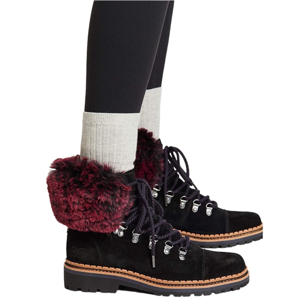 Sam Edelman Bowen suede fur boot cabincore 8